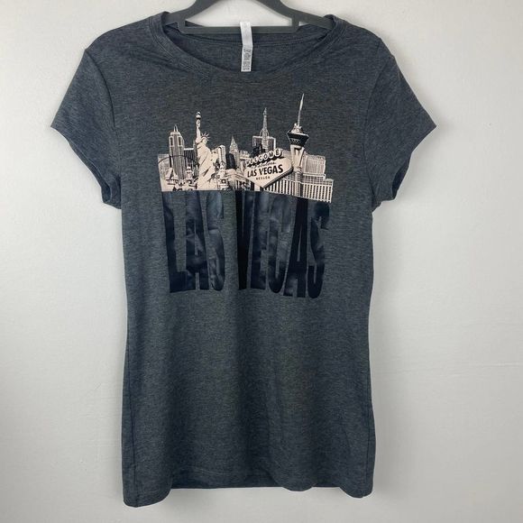 Resetved T-shirt of Las Vegas color gray size L short sleeves - Picture 1 of 4